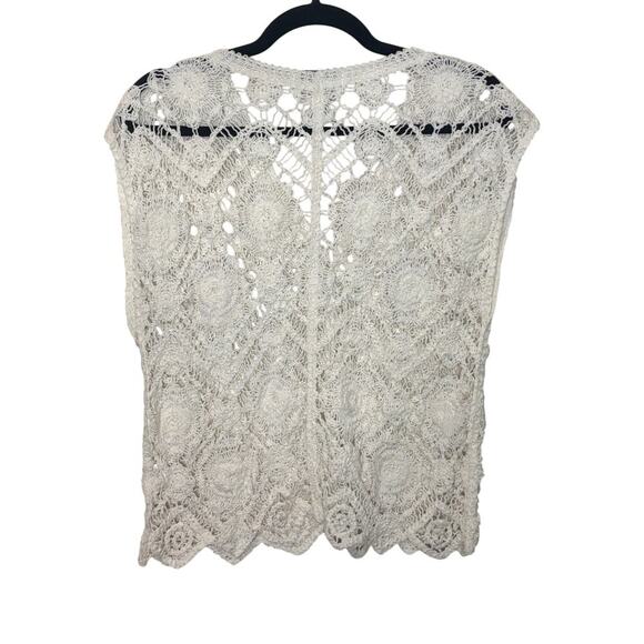 100 % Cotton White Crochet Tank-NWOT - Picture 2 of 4